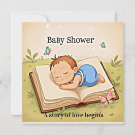 Süße Geschichte Baby Shower Einladung – Gemütlich
