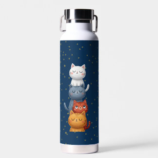 Süße gestapelte Katzen-Wasserflasche 🐱 | Marinebl Trinkflasche