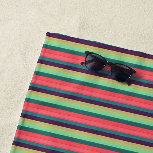 Süße gestreifte Vintage-Farben Strandtuch (Beispiel)