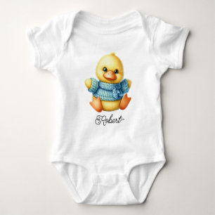 Süße gestrickte Baby-Ente Baby Strampler
