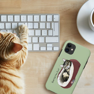 Süße getigerte Katze Grüner Muttertag Case-Mate iPhone Hülle