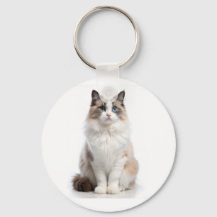 Süße getigerte Katze mit hellen Augen Schlüsselanhänger