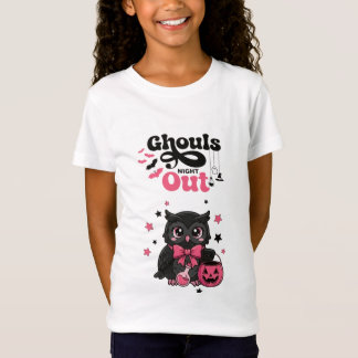 Süße Ghouls Night Out Halloween Schwarz Owl GT-Shi T-Shirt