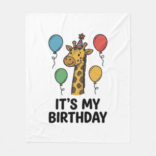 Süße Giraffe Geburtstags-Shirt Vintage Party Desig Fleecedecke