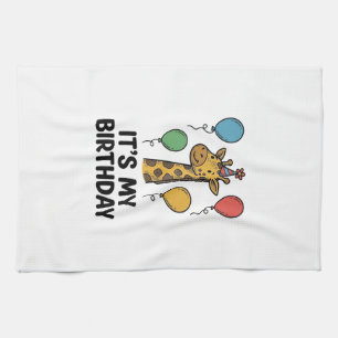 Süße Giraffe Geburtstags-Shirt Vintage Party Desig Geschirrtuch