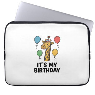 Süße Giraffe Geburtstags-Shirt Vintage Party Desig Laptopschutzhülle