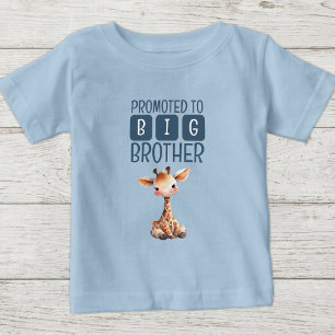 Süße Giraffe großer Bruder blau Baby T-shirt