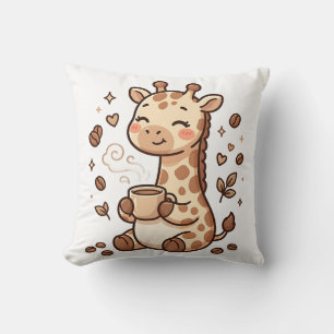 Süße Giraffe-Kaffeewurfkissen Kissen