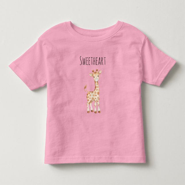 Süße Giraffe  Kleinkind T-shirt (Vorderseite)