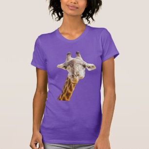 Süße Giraffe Lila Modern Lustiges Tier T-Shirt