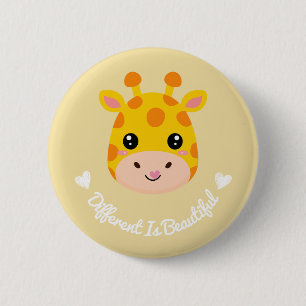 Süße Giraffe Lippen-Kiefer-Gaumenspalte-Bewusstsei Button