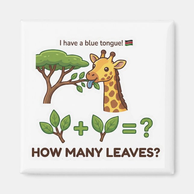 Süße Giraffe-Mathe-Magnet für Kinder Magnet (Vorne)