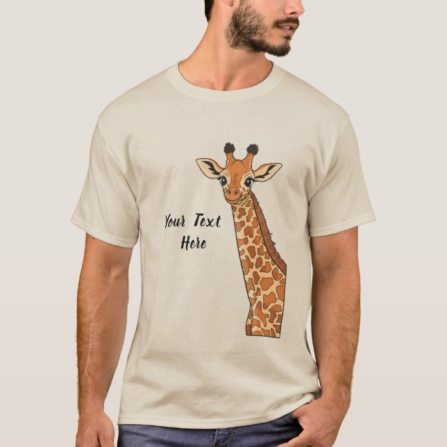 Süße Giraffe personalisiert T-Shirt (Vorderseite)