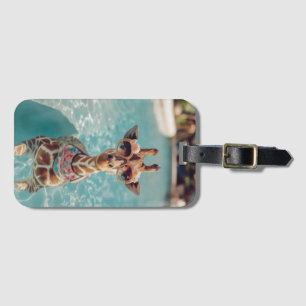 Süße Giraffe Pool-Gepäckanhänger-Sommerreise  Gepäckanhänger