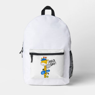 Süße Giraffe Tennis Field Day – Lustige Sportfigur Bedruckter Rucksack