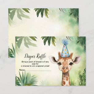 Süße Giraffen-Dschungel-Baby-Shower-Party Schön Begleitkarte