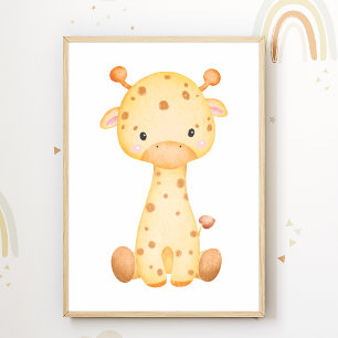 Süße Giraffen-Kinderzimmerposter Kinderzimmer-Deko Poster