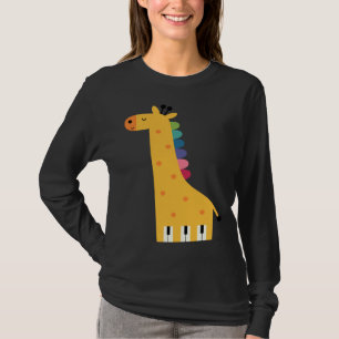 Süße Giraffen Klaviermusik T-Shirt