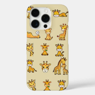 Süße Giraffen-Muster-Handyhülle – Adorable Kawaii iPhone 16 Pro Hülle