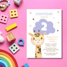 Süße Giraffen-Safari-Tier-Kindergeburtstag