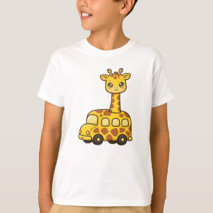 Süße Giraffen-Schulbus - Kawaii Zurück zur Schule T-Shirt