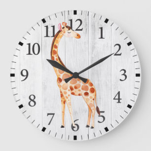Süße Giraffen-Wanduhr Große Wanduhr