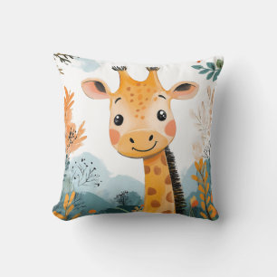 Süße Giraffen-Wasserfarben-Kinder-Illustration Kin Kissen