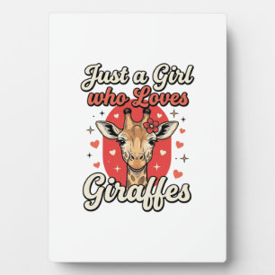 Süße Giraffenliebhaber Vintage Mädchen Shirt Desig Fotoplatte