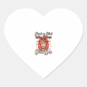 Süße Giraffenliebhaber Vintage Mädchen-Shirt Desig Herz-Aufkleber