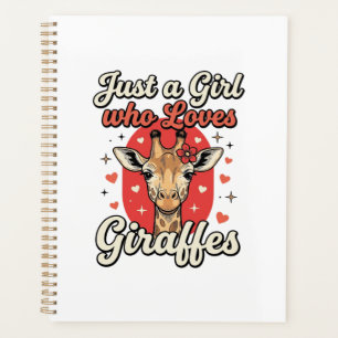 Süße Giraffenliebhaber Vintage Mädchen Shirt Desig Planer