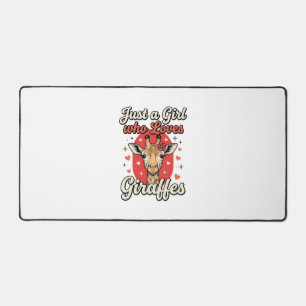 Süße Giraffenliebhaber Vintage Mädchen Shirt Desig Schreibtischunterlage