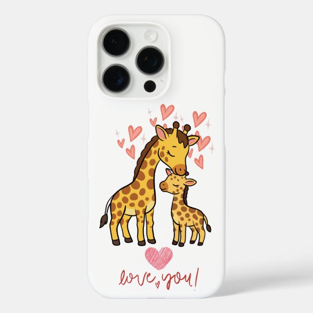 Süße Giraffenmutter und Baby Lo Case-Mate iPhone Hülle (Rückseite)