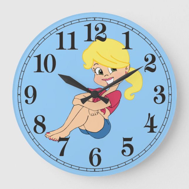 Süsse-Girl-Runde (große Wandklemme) Große Wanduhr (Vorderseite)
