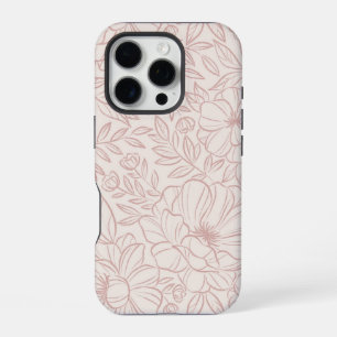 Süße, girly, pastellrosa florale Handyhülle iPhone 16 Pro Hülle