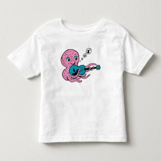 Süße Gitarre spielender Oktopus Kleinkind T-shirt