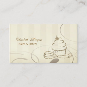 Süße Glitter-Cupcake-Quirl-Bäckerei Visitenkarte