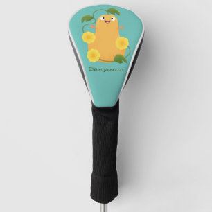 Süße glückliche Butternuss-Kürbis-Gourde-Kartoon Golf Headcover