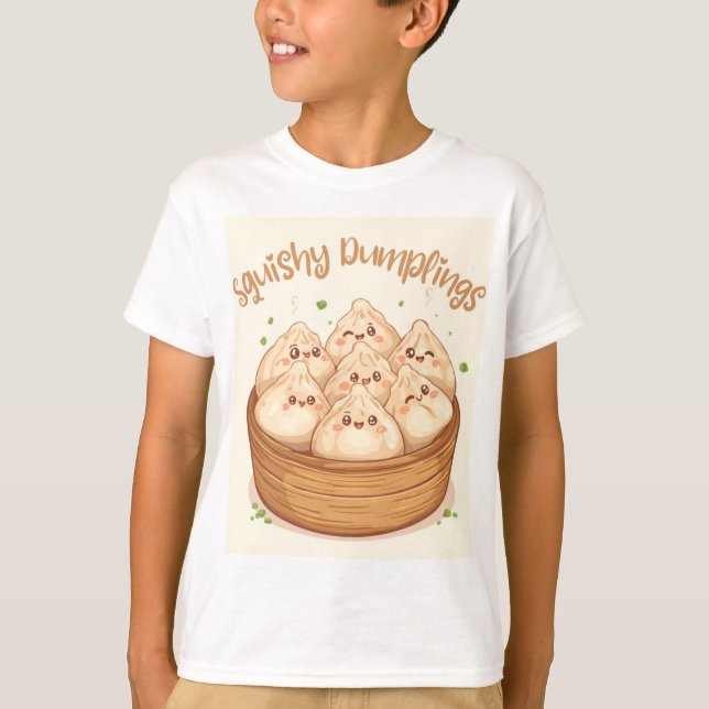 Süße glückliche Dumpling-Kinder T-Shirt (Vorderseite)