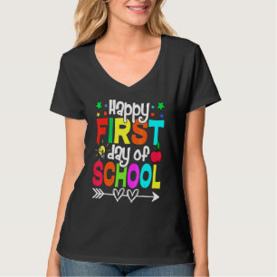 Süße glückliche Einschulung Kinder Schüler T-Shirt