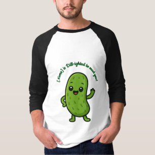 Süße glückliche Gurke Kawaii Cartoon - Personalisi T-Shirt
