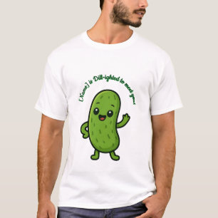 Süße glückliche Gurke Kawaii Cartoon - Personalisi T-Shirt