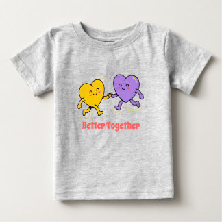 Süße glückliche Herzfreunde Baby T-shirt