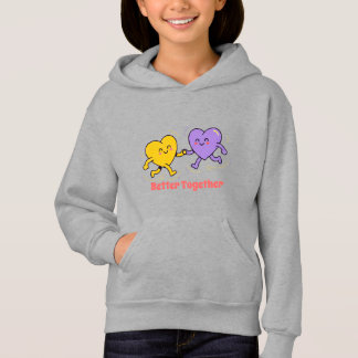 Süße glückliche Herzfreunde Hoodie