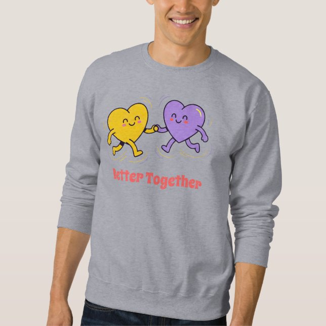 Süße glückliche Herzfreunde Sweatshirt (Vorderseite)