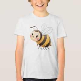 Süße glückliche Hummel-Illustration Tri-Blend Shirt