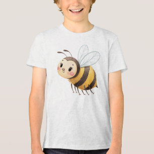 Süße glückliche Hummel-Illustration Tri-Blend Shirt