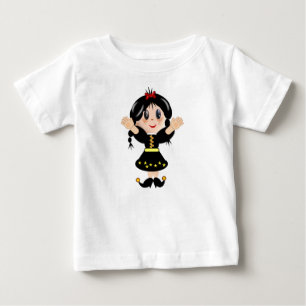 Süße glückliche kleine Mädchen-Cartoonfigur Baby T-shirt