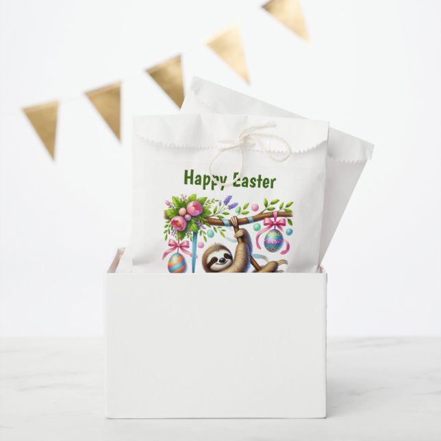 Süße glückliche Osterfaultier  Geschenktütchen (Party)