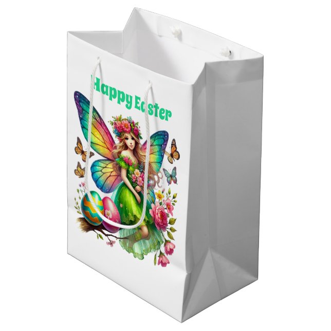 Süße glückliche Osterglocke  Mittlere Geschenktüte (Vorderseite Schrägansicht)