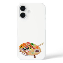 Süße glückliche Sushi-Platte iPhone 16 Hülle